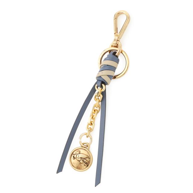 エトロ ETRO キーチャーム バッグチャームMIX LEATHER CHARM WITH CHAIN AND PEGASO COIN ペガソ コイン レザー チャーム