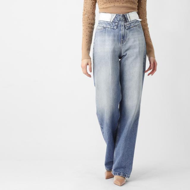 エムエム 6 メゾンマルジェラ MM6 Maison Margiela ジップフライジーンズ STRAIGHT-LEG JEANS ストレートレッグジーンズ