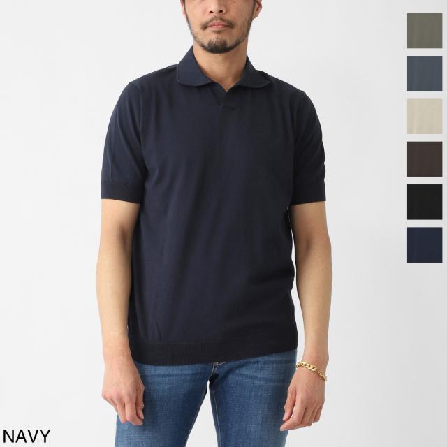 フィリッポ デ ローレンティス FILIPPO DE LAURENTIIS ニットポロシャツ スキッパーポロシャツ メンズ