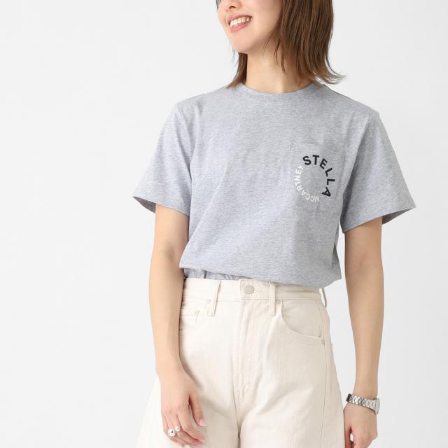 『ネコポス対応(1点まで)』ステラマッカートニー STELLA McCARTNEY クルーネックTシャツ KIDS キッズ ガールズ レディース ロゴT 胸ポケット
