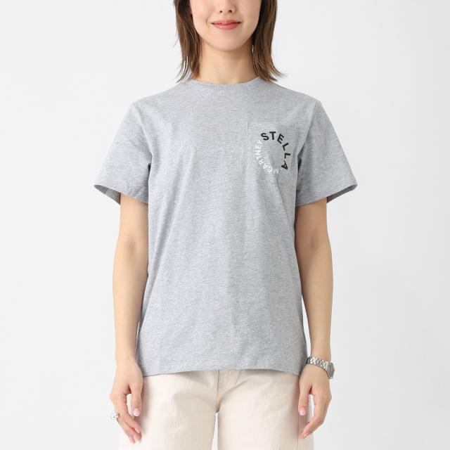 『ネコポス対応(1点まで)』ステラマッカートニー STELLA McCARTNEY クルーネックTシャツ KIDS キッズ ガールズ レディース ロゴT 胸ポケット_1