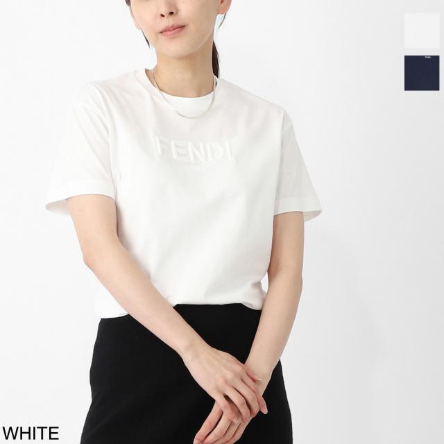 フェンディ FENDI クルーネックTシャツ KIDS キッズ レディース エンボスロゴ ロゴT
