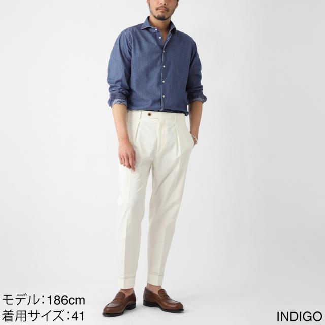 ギローバー GUY ROVER デニムシャツ ホリゾンタルカラーシャツ メンズ WASH_3