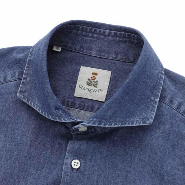ギローバー GUY ROVER デニムシャツ ホリゾンタルカラーシャツ メンズ WASH_4