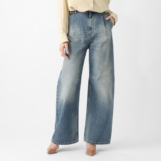 エムエム 6 メゾンマルジェラ MM6 Maison Margiela ジップフライジーンズ ワイドレッグ ジーンズ レディース WIDE-LEG JEANS