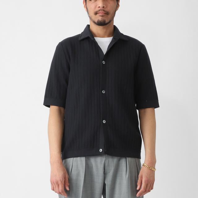 ラルディーニ LARDINI 半袖ニットシャツ メンズ