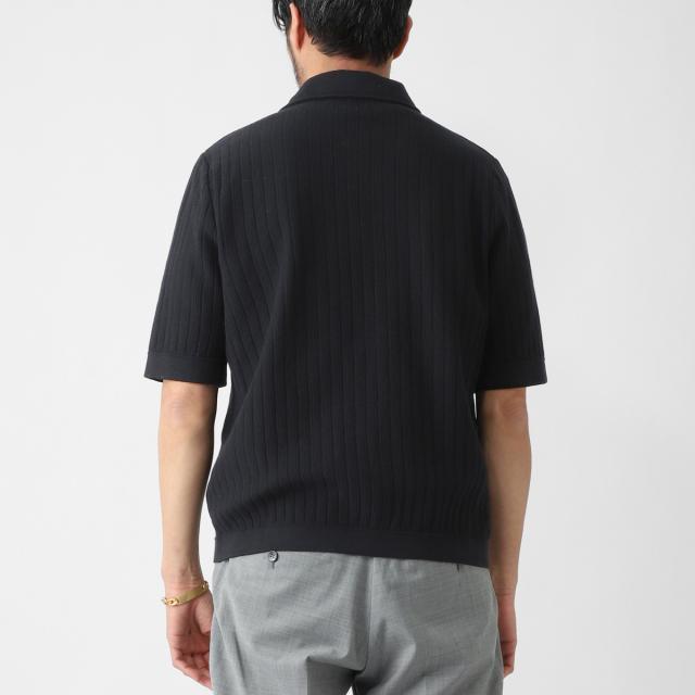 ラルディーニ LARDINI 半袖ニットシャツ メンズ