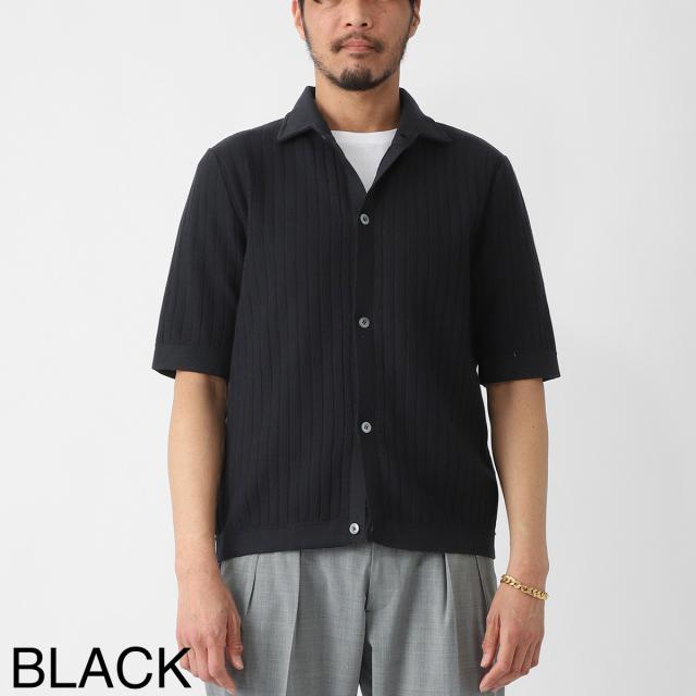 ラルディーニ LARDINI 半袖ニットシャツ メンズ