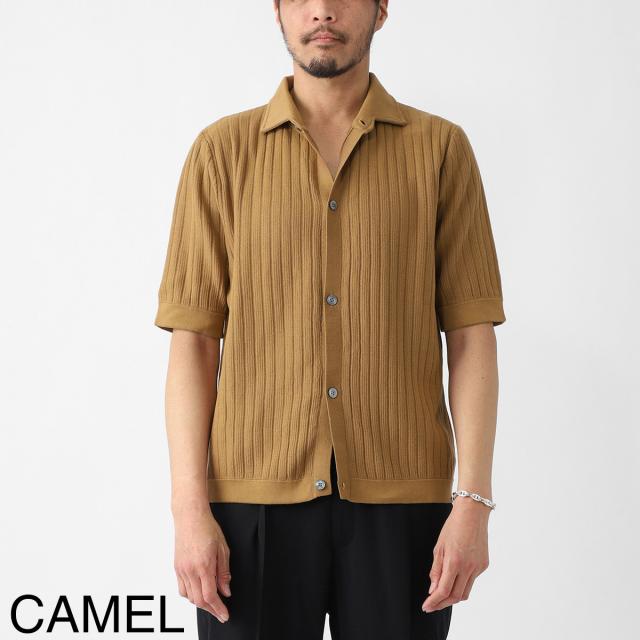 ラルディーニ LARDINI 半袖ニットシャツ メンズ