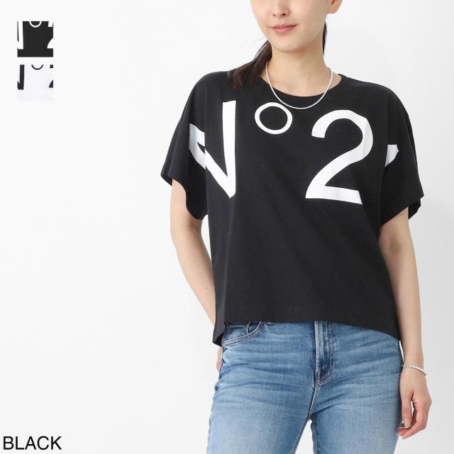 『ネコポス対応(1点まで)』ヌメロヴェントゥーノ N°21 クルーネックTシャツ クロップドTシャツ KIDS キッズ ガールズ レディース