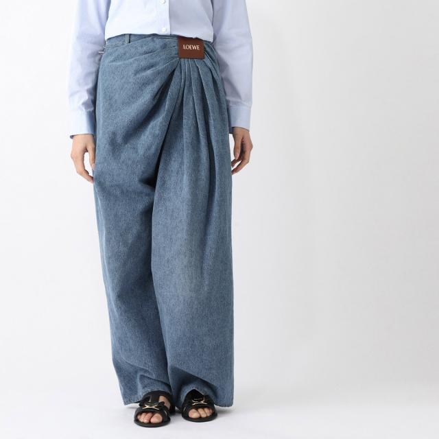 ロエベ LOEWE ジップフライジーンズ レディース DRAPED JEANS