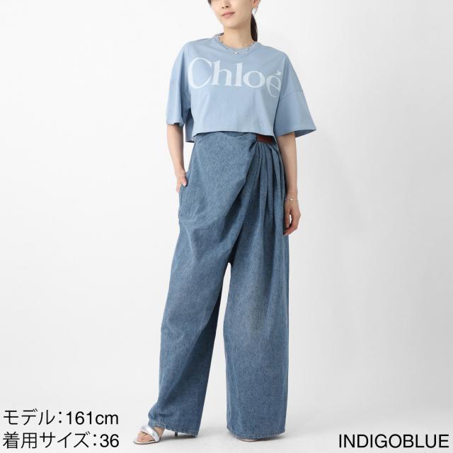ロエベ LOEWE ジップフライジーンズ レディース DRAPED JEANS_2