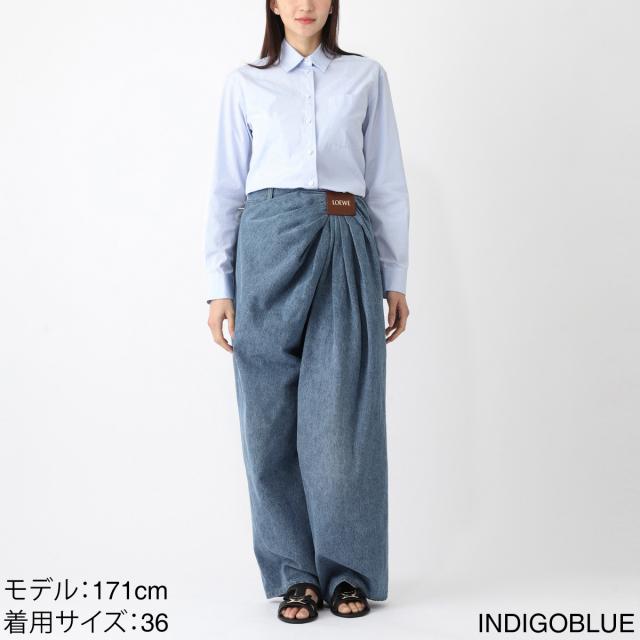ロエベ LOEWE ジップフライジーンズ レディース DRAPED JEANS_3