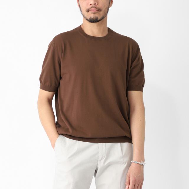 クルチアーニ Cruciani クルーネック 半袖ニット メンズ GIROCOLLO M/C