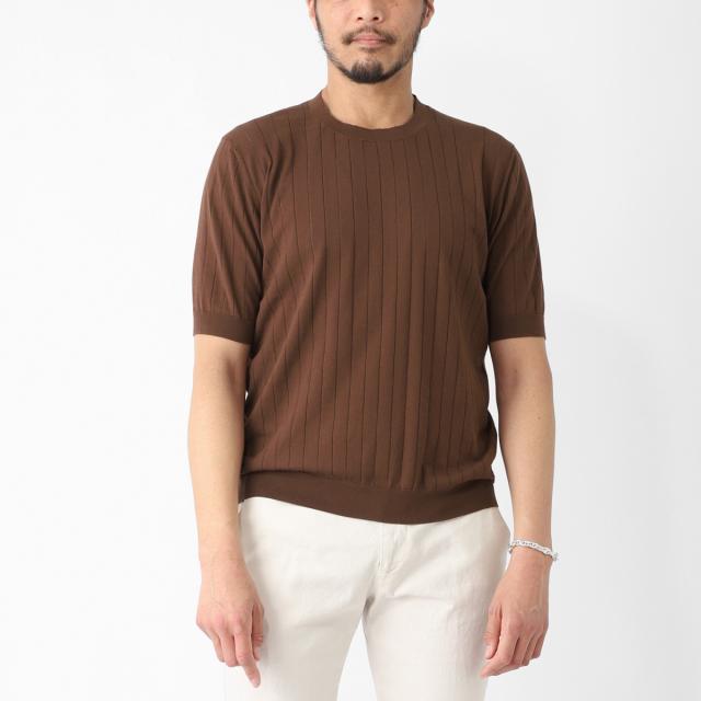 クルチアーニ Cruciani クルーネック 半袖ニット メンズ GIROCOLLO M/C 