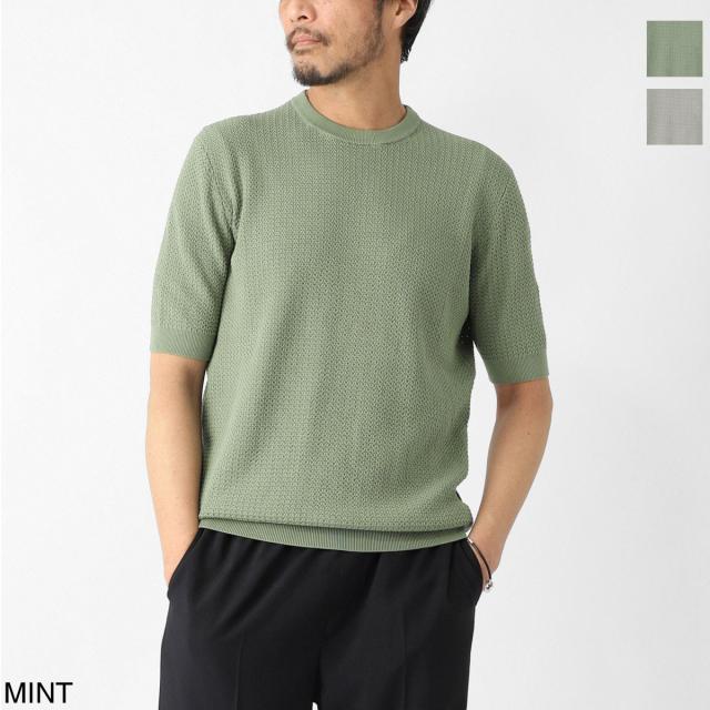 フィリッポ デ ローレンティス FILIPPO DE LAURENTIIS クルーネック 半袖ニット メンズ