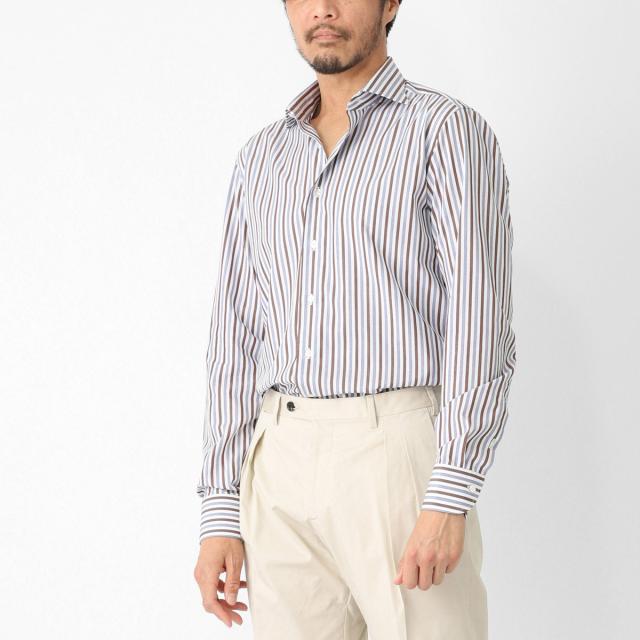ボリエッロ BORRIELLO ワイドカラー シャツ セミワイドカラー フレンチカラー メンズ MARECHIARO SLIM FIT マレキアーロ