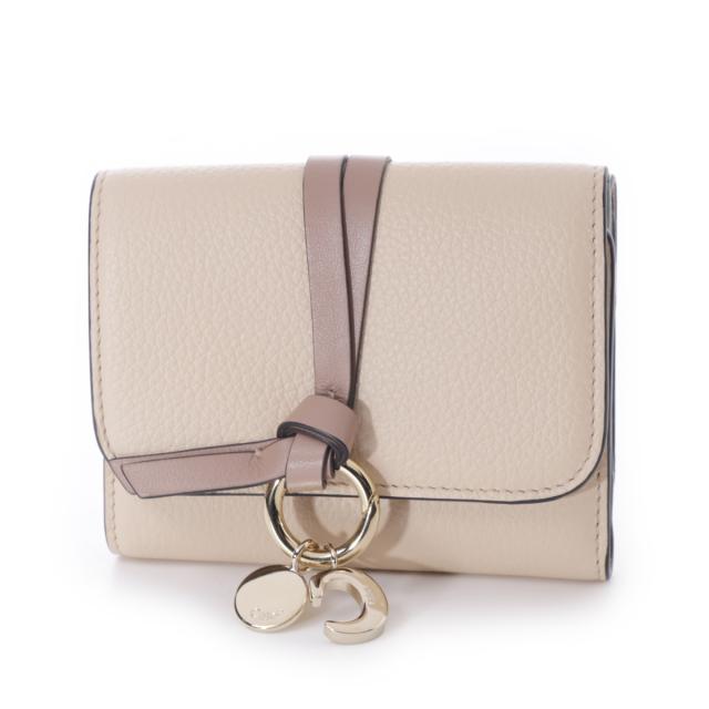 クロエ Chloe 3つ折り財布 小銭入れ付き レディース SMALL ALPHABET TRI-FOLD アルファベット バイカラー