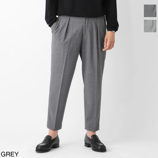 カマール Kamar ツープリーツ イージースラックス ウールパンツ メンズ LAPO