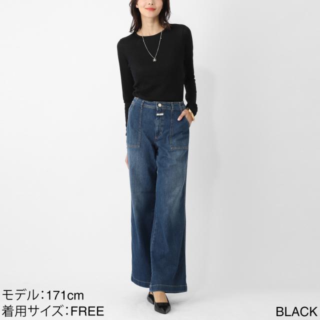 『ネコポス対応(1点まで)』リフィル LIFiLL クルーネック 長袖Tシャツ シアー ロングスリーブTシャツ レディース_3