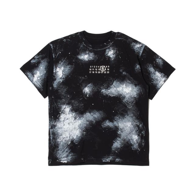 エムエム 6 メゾンマルジェラ MM6 Maison Margiela クルーネックTシャツ レディース PAINT JERSEY T-SHIRT ホワイトペイント