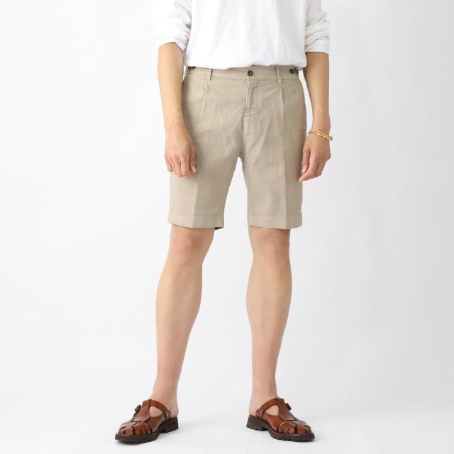 ベルウィッチ BERWICH ショートパンツ メンズ BERTO SHORT COTTON LINEN STRETCH リネンコットンストレッチ_1