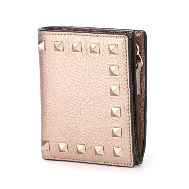 ヴァレンティノガラヴァーニ VALENTINO GARAVANI 2つ折り財布 小銭入れ付き コンパクトウォレット ROCKSTUD ロックスタッズ