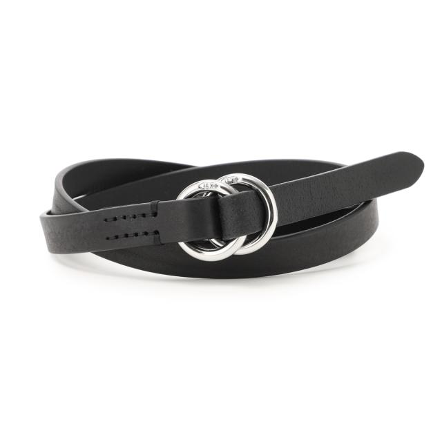 ジェイ&エム デヴィッドソン J&M DAVIDSON 胴締め メンズ DOUBLE RING BELT 20MM ダブル輪っか なめし革 ナローベルト