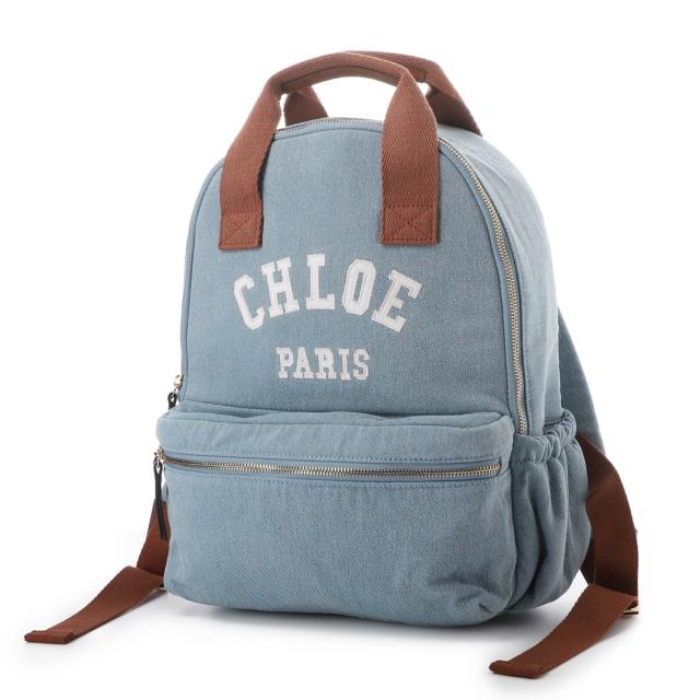 クロエ Chloe バックパック リュックサック KIDS キッズ ガールズ バックパック リュックサック コットン ロゴ マザーズバッグ