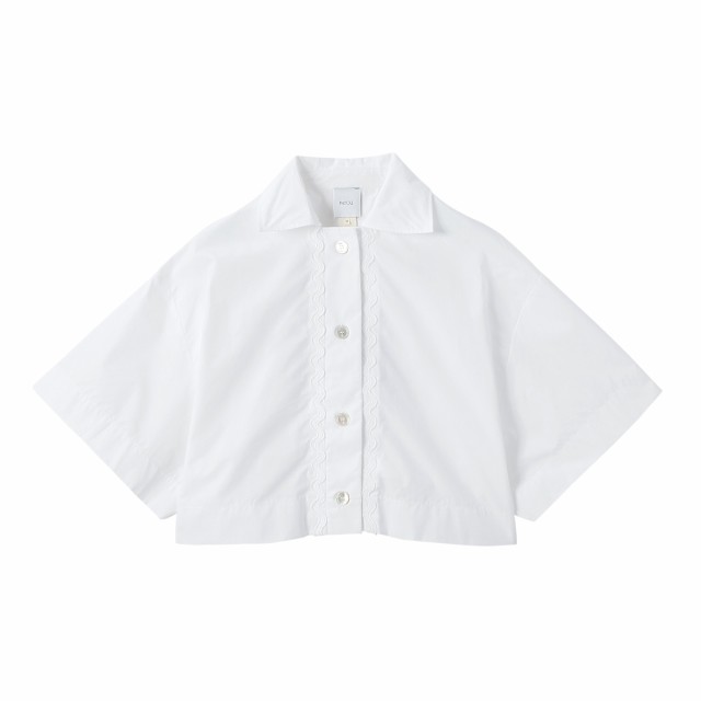 [あす着] パトゥ Patou 半袖シャツ クロップドシャツ レディース SHORT SLEEVES BRAID SHIRT