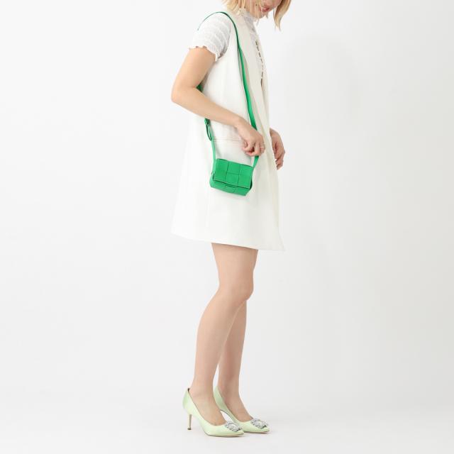 BOTTEGA VENETAキャンディー カセット グリーン クロスボディバッグ