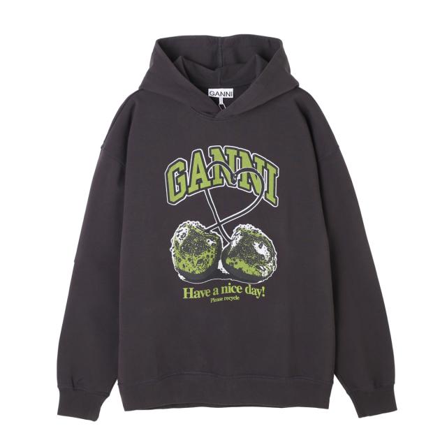 ガニー GANNI パーカ フーディ レディース ISOLI CHERRIES OVERSIZED HOODIE