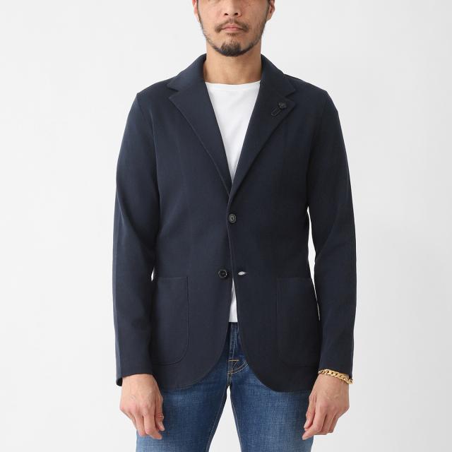 ラルディーニ LARDINI 2つボタン ニットジャケット メンズ