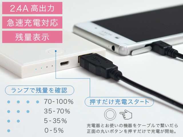 大容量 モバイルバッテリー スマホ 充電器 バッテリー 充電 パナソニック製セル電池使用 Xperia Iphone Aquos ポケモンgoの通販はwowma スマコレ