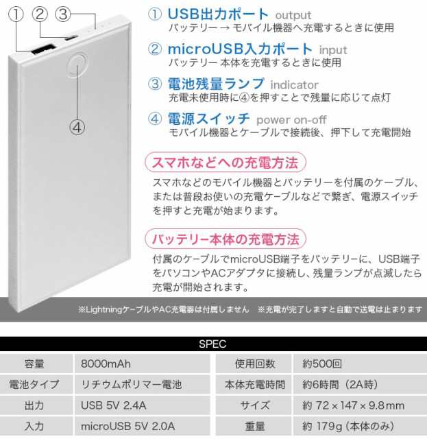 大容量 モバイルバッテリー スマホ 充電器 バッテリー 充電 パナソニック製セル電池使用 Xperia Iphone Aquos ポケモンgoの通販はwowma スマコレ