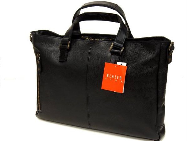◆BLAZER CLUB◆本革ビジネストートバッグ◆黒◆軽量　日本製 26560-1