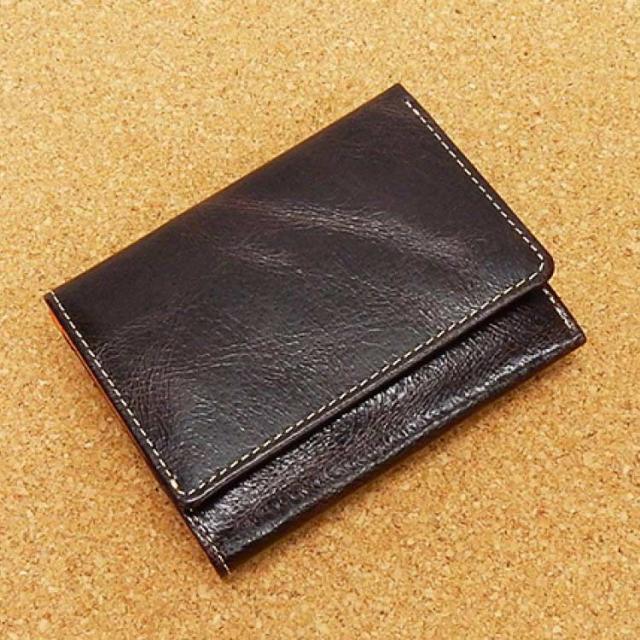 ◆ニブリック◆三つ折り財布◆茶◆小銭入れ付き◆日本製◆ピッグレザー/豚革◆AK33-BR