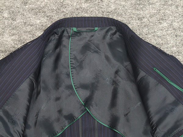 春夏物 紺/縞 [Ermenegildo Zegna] ゼニア TROPICAL使用 トレンド