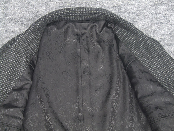 シングルチェスターコート イタリー生地[FORTEX] 紺系/ドット風