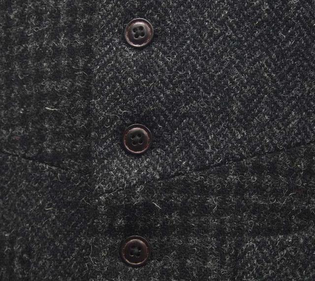 英国生地 [Harris Tweed]ハリスツイード ベスト [A体][AB体]兼用 灰藍