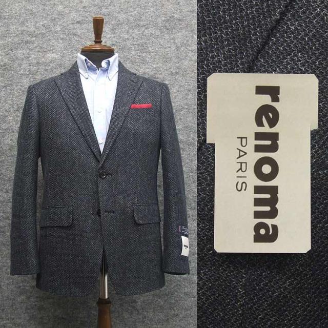 [renoma] レノマPARIS 春夏物 ニット素材 ベーシック2釦シングルジャケット 紺系［AB体]［BB体] REJ0504-88