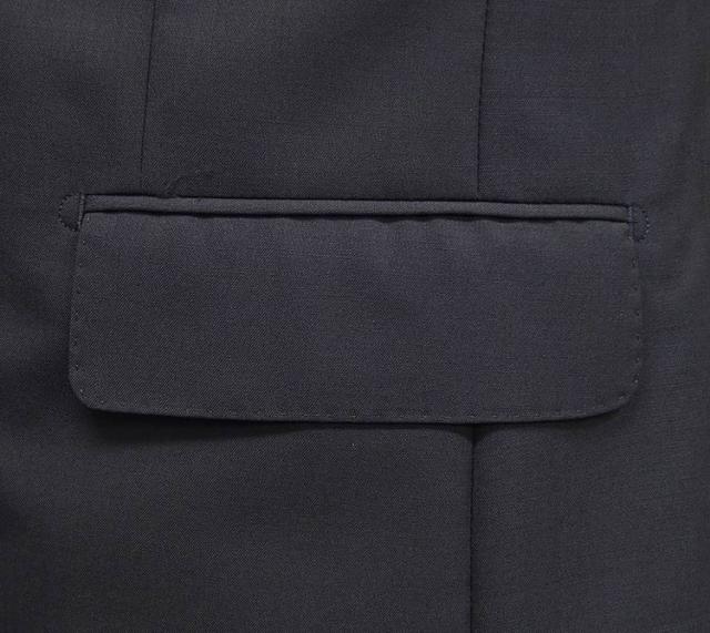 春夏物 2パンツ ベーシック2釦スーツ 尾州生地 濃紺/無地 メンズ