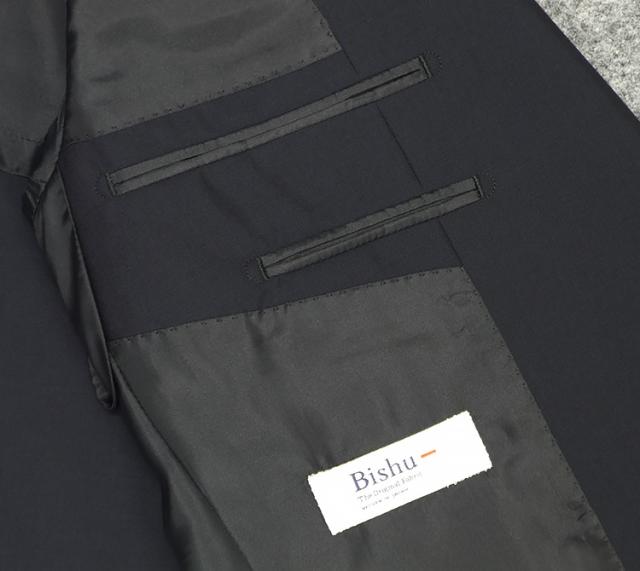 春夏物 2パンツ ベーシック2釦スーツ 尾州生地 濃紺/無地 メンズ