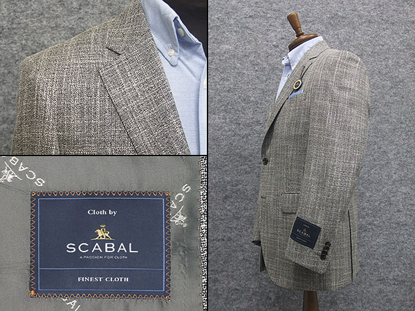 春夏物ジャケット[SCABAL]スキャバル オーダー生地使用 ベーシック2釦