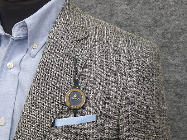 春夏物ジャケット[SCABAL]スキャバル オーダー生地使用 ベーシック2釦 グレー/無地調 [A体][AB体] SCB-J57 春夏物ジャケット[SCABAL]スキャバル オーダー生地使用 ベーシック2釦