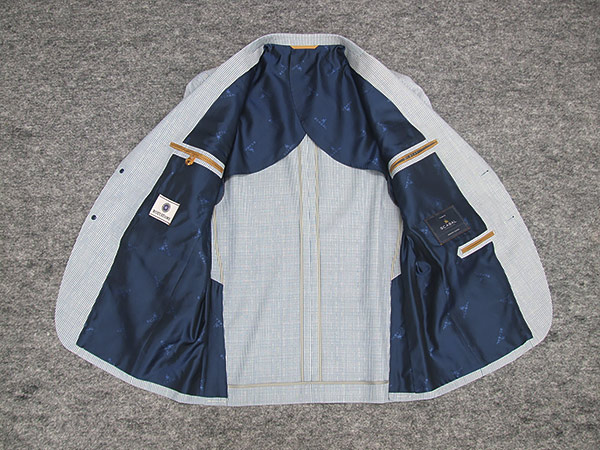 春夏物ジャケット [SCABAL] スキャバル オーダー生地使用 ベーシック2釦 青/無地調 [AB体][BB体] SCB-J60 春夏物ジャケット [SCABAL] スキャバル オーダー生地使用 ベーシック2