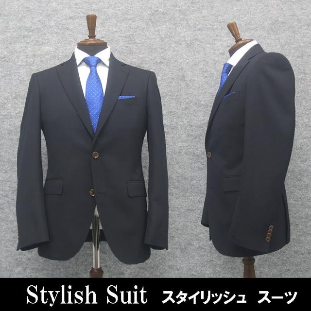 通年　スタイリッシュ2釦シングルスーツ　濃紺/織ストライプ　[Y体][A体][AB体] メンズスーツ　SE6620-13