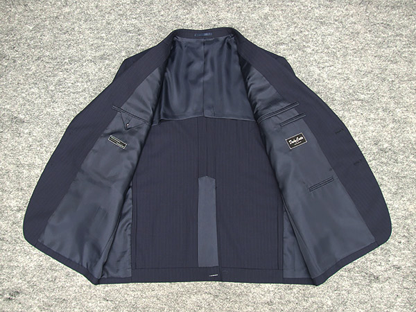 春夏物 ビッグサイズ 2パンツ ベーシック2釦シングルスーツ 紺系