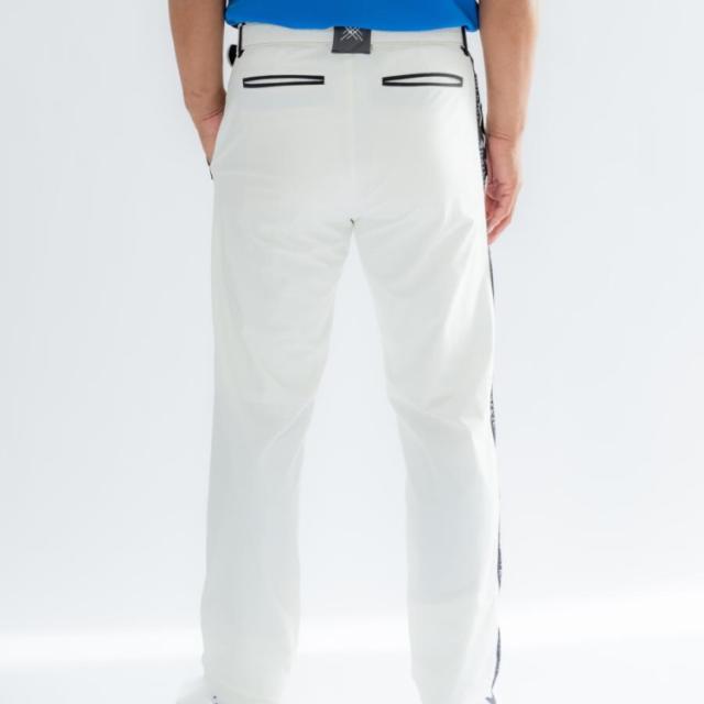 SSparkler（スパークラー） ゴルフパンツ メンズ◆白×黒◆　UVケア　ゴルフウェア　送料無料　SPKG-P01-bla SSparkler（スパークラー） ゴルフパンツ メンズ◇白×黒◇ UVケア