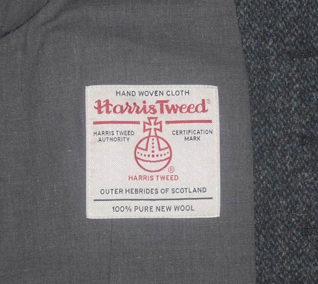 英国生地 [Harris Tweed]ハリスツイード ベスト [A体][AB体]兼用 灰藍